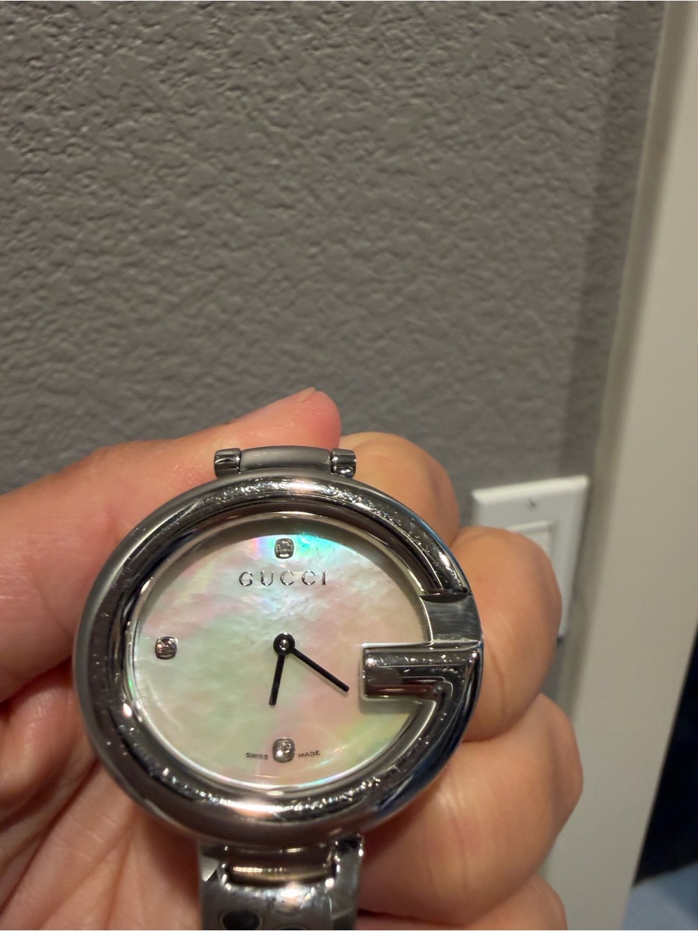 Gucci Silver Interlocking G-Link Bracelet Watch